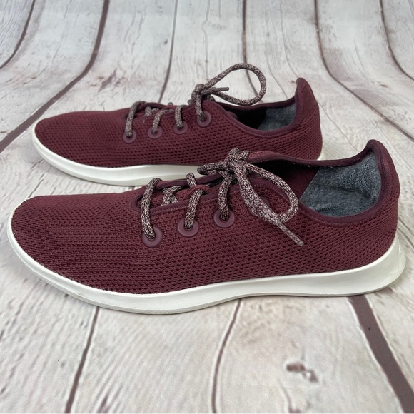 ALLBIRDS Tree Runners red burgundy comfortable flexible sneaker shoes, size 12 - Picture 1 of 10
